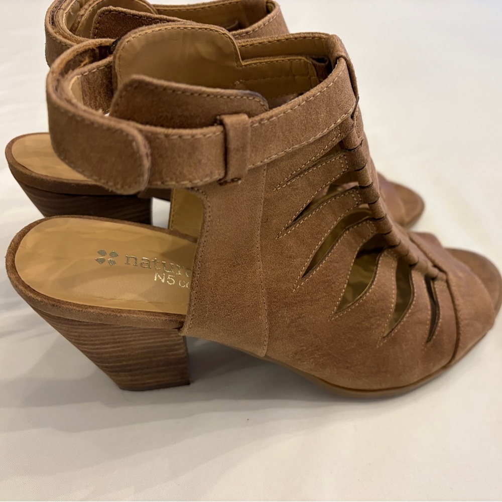 Naturalizer Brown Strappy Heeled Sandals
